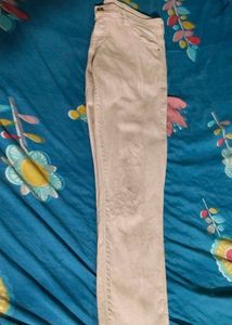 Beige Denim Jeans
