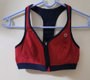 Amante Brand Sports Bra With Front Zip