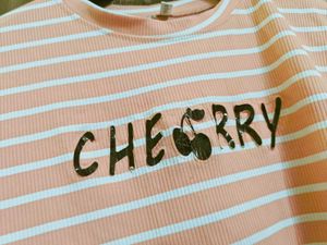 Striped Cherry Graphic Tee