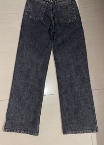 Grey Wide Leg Jeans