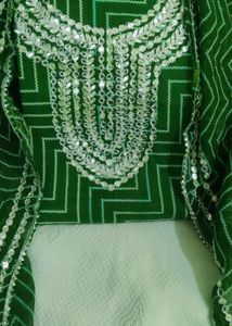 Jaipuri Gota Patti Dress Material Pure Cotton
