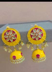 Pakistani 3pc set + Jhumkas matching