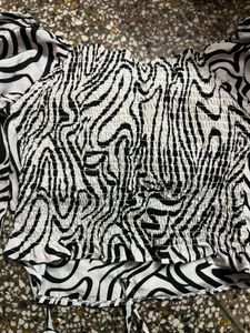 Zara Zebra Print Top It’s Padded