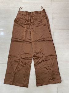 M&amp;S Brown Satin Palazzo Luxe ✨🔥