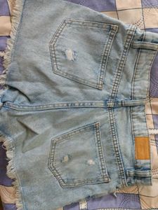 Denim Ripped Shorts