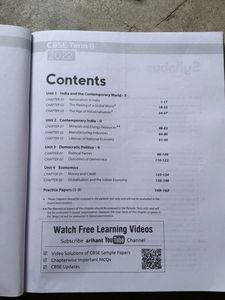 CBSE Class 10 term 2 Social Science Sample Paper