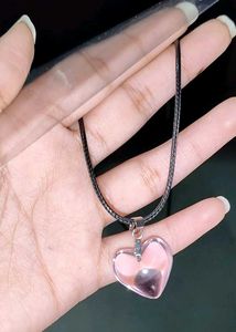 Baby Pink Heart Pendant Necklace