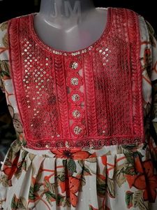 Girls Floral Print Party Dress