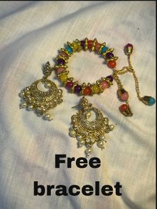 Indian Earrings with Free Bracelet