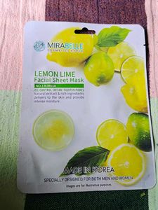 Mirabelle Lemon Lime Facial Sheet Mask