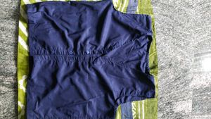 Navy Sleeveless Button-Down Top For School Or Clg