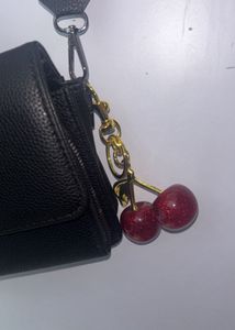 COACH DUPE RED CHERRY CHARM KEYCHAIN