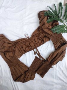 Shein Sexy Brown Top
