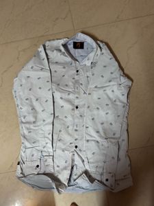 Patterned Button-Down Shirt