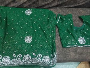 Green Embellished Blouse