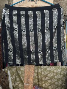 Sparkling Striped Mini Skirt