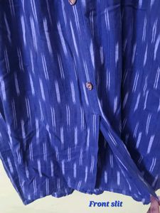 Blue Ikat Sleeveless Dress