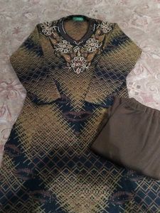 Beautiful Embroidery kurti Pant Set