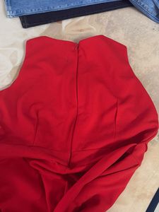 Red Sleeveless Jumpsuit