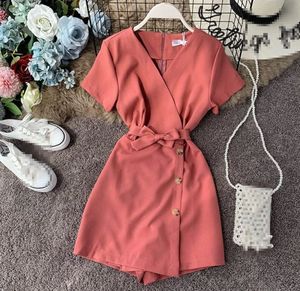 Dusty Rose Wrap Romper