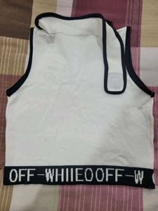 Off White Crop Top