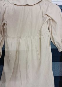 new Beige Collared Midi Dress