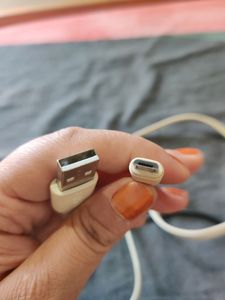 2 Data And Charging Cables(1 White Big+Grey Small)