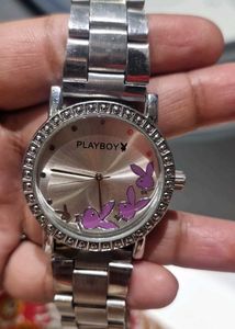 Playboy Silver Watch (Working Condition)