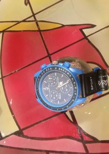 Swiss Quartz Blue Sport Watch