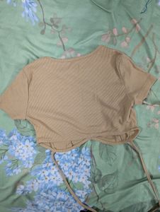 Beige Crop Top From Urbanic 💫