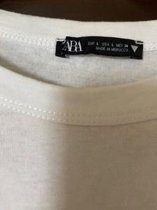 Zara (original )London Graphic crop Tee (L)