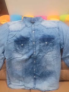 Denim Button-Up Shirt