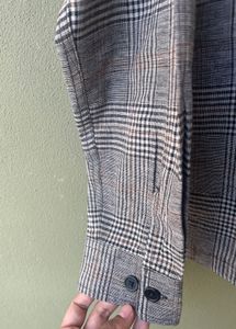 H&amp;M Plaid Zip-Up Jacket