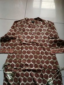 Olive Xxl Kurti Pant Set