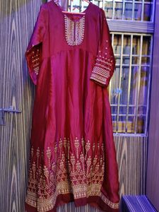 Beautiful Maroon Anarkali Suit