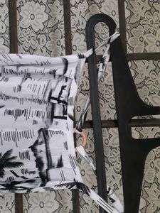 Palm Tree Print Halter Top