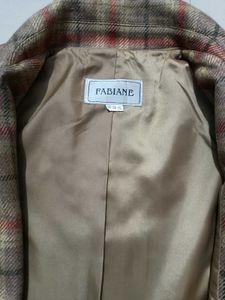 Plaid Cotton Blend Koren Coat.