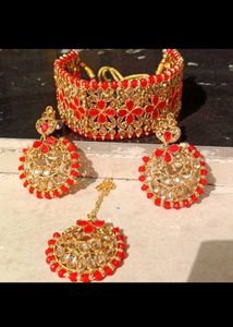 Red & Gold Jewelry Set
