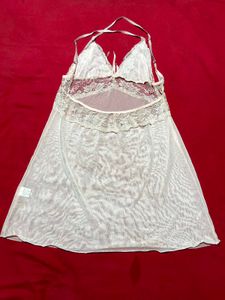 Lace Mesh Babydoll – Nude (Size XL)