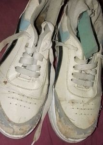 Worn White Sneakers - Used
