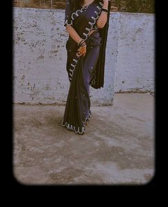 Elegant Navy Blue Saree