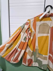 Patterned Button-Down Top