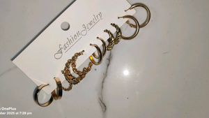 Gold Hoop Earring Set