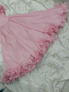 Pink Ruffle Gown