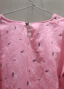 Pink Floral Print Top