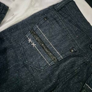 Sparkly Low Waist Bootcut Denim Y2K Vintage