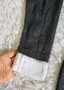 Elegant Grey Knit Dress