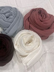 Crinkled Scarfs / Hijabs Combo