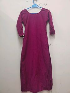 Purple Kurti &amp; Avaasa Mustard  Leggings Set