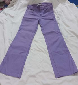 Y2k Lavender Straight Fit Denim Pants